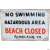 Jaws No Swimming Wood Sign -Halloween Decoration Series jaws no swimming wood signmasfus145