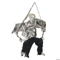 Kicking Reaper On Swing Halloween Decoration