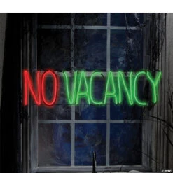 Light Glow No Vacancy Sign -Halloween Decoration Series light glow no vacancy signss73813g a02