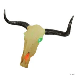 Lightup Longhorn Skull Decoration -Halloween Decoration Series lightup longhorn skull decorationss45145 a03
