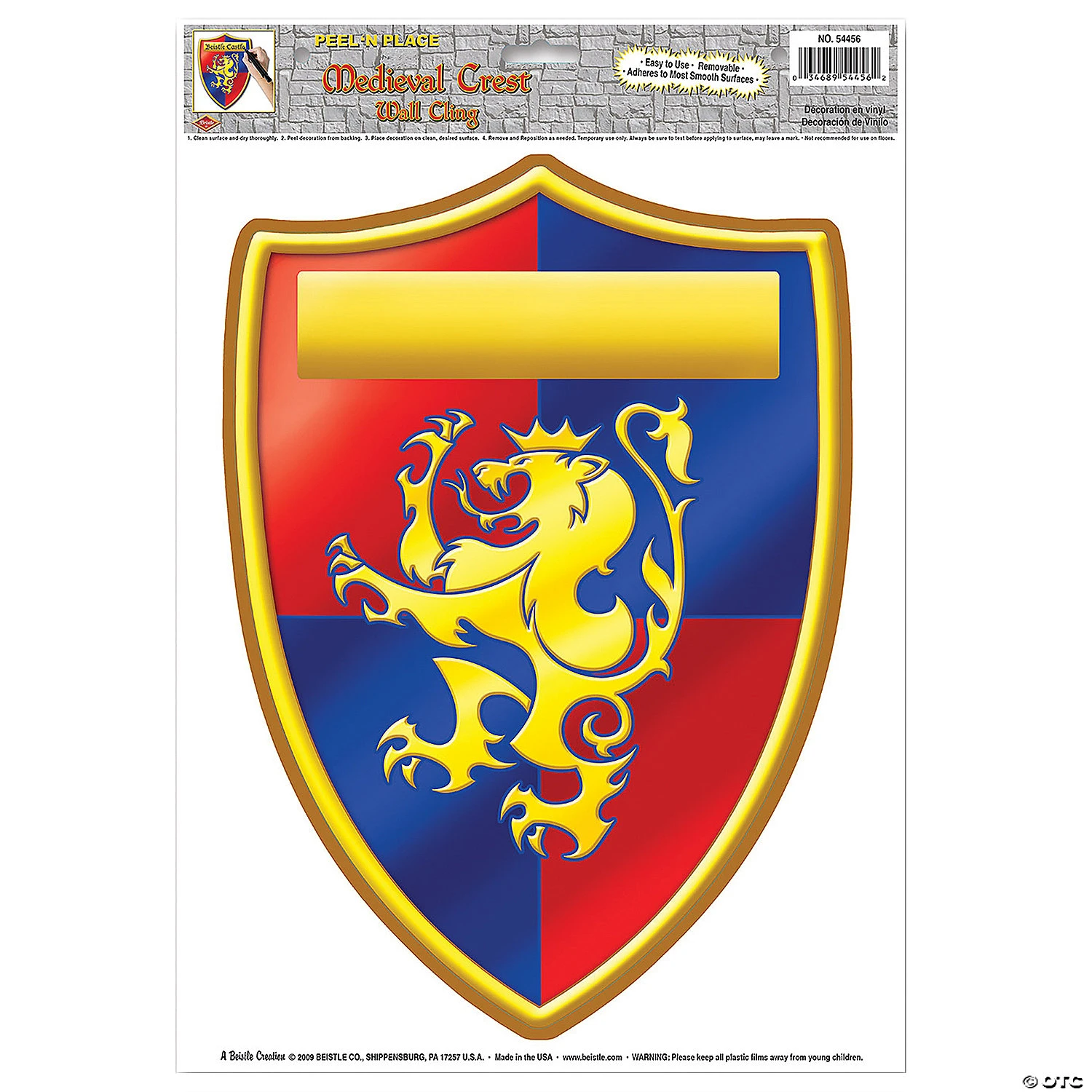 Medieval Crest Wall Cling 3 Medieval Crest Wall Cling