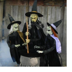 5' Animated Stichwick Sisters Witch Decoration 7 5' Animated Stichwick Sisters Witch Decoration -Halloween Decoration Series mr124344 t01