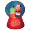 Projection Airblown® Snow Globe Santa On Rooftop Scene In Snowflurry 66" Inflatable Christmas Outdoor Yard Decor -Halloween Decoration Series projection airblown snow globe santa on rooftop scene in snowflurry 66 inflatable christmas outdoor yard decorss882509g