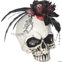 Skull With Eyeball Flower Decoration