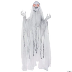 Spinning White Witch Halloween Decoration