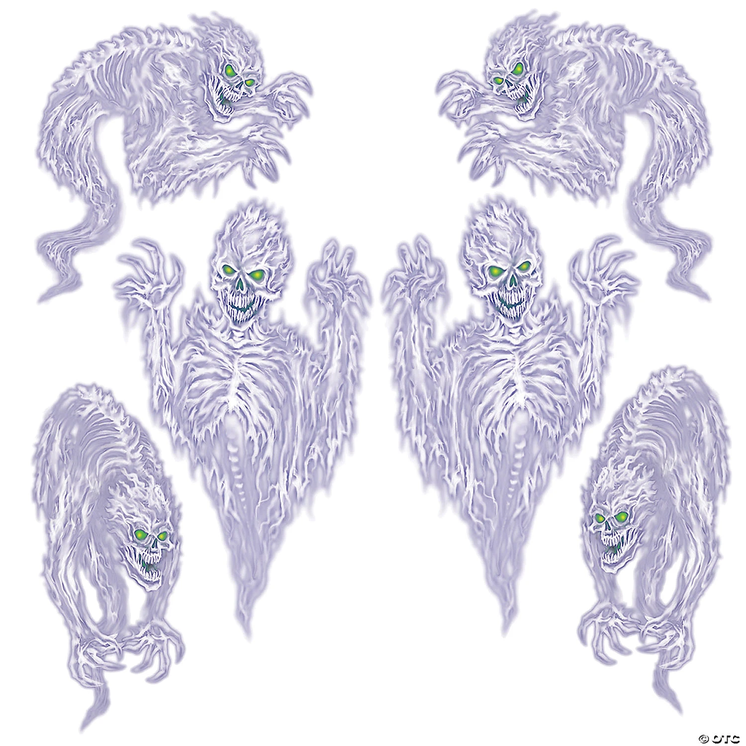 Spooky Spirit Plastic Wall Accents 3 Spooky Spirit Plastic Wall Accents