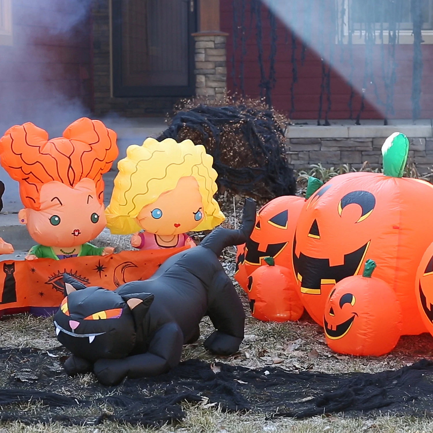 50" Blow Up Inflatable Black Cat Outdoor Halloween Yard Decoration 5 50" Blow Up Inflatable Black Cat Outdoor Halloween Yard Decoration - Image 3