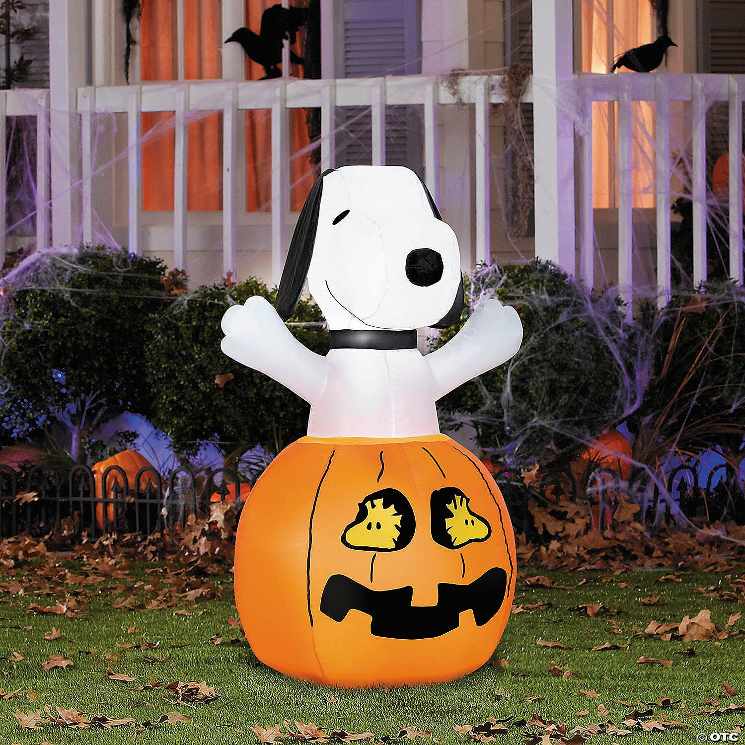 42" Blow-Up Inflatable Peanuts® Snoopy Pumpkin With Built-In LED Lights Outdoor Yard Decoration 4 42" Blow-Up Inflatable Peanuts® Snoopy Pumpkin With Built-In LED Lights Outdoor Yard Decoration - Image 2
