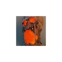 12" Flaming Rotted Skull Animated Prop -Halloween Decoration Series tt60064 t01